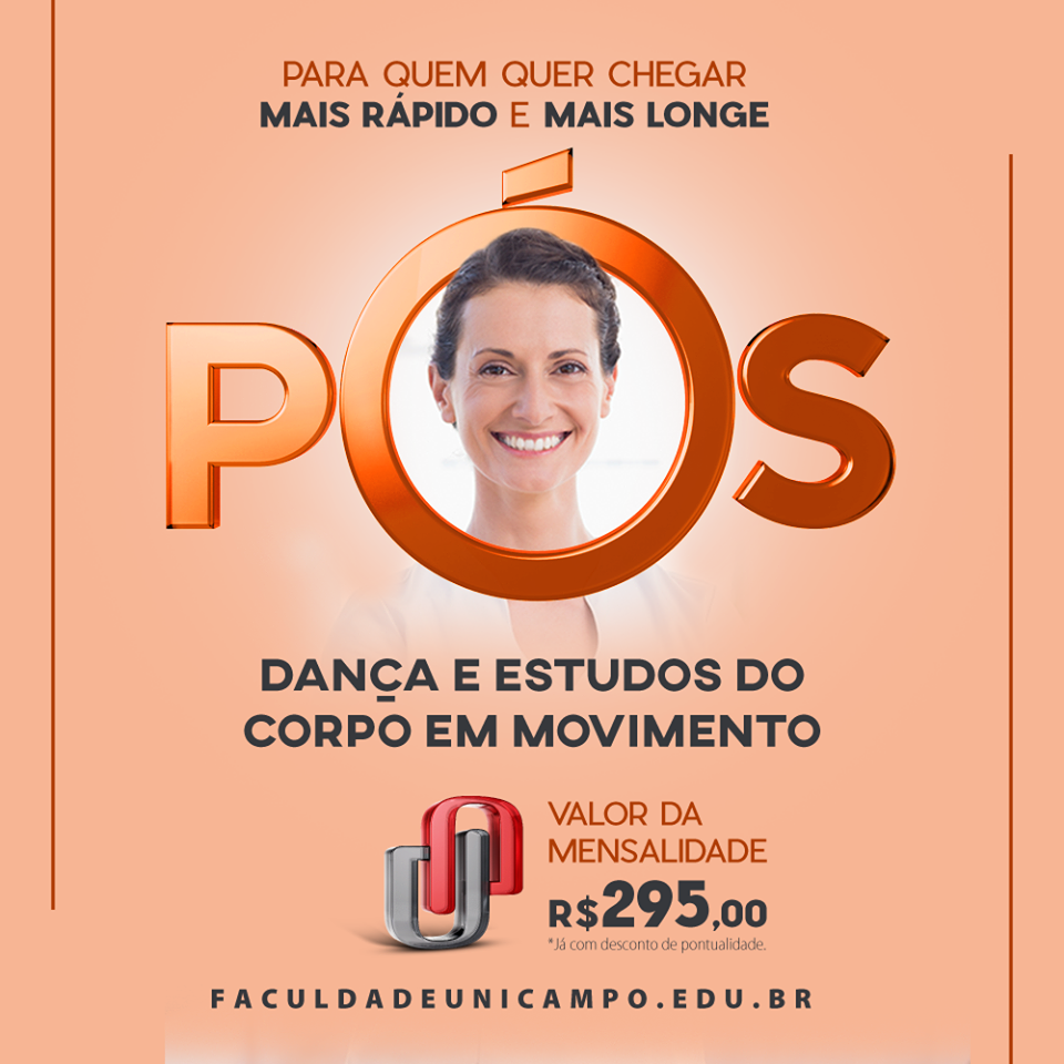 Faculdade Unicampo abre inscrições para o curso de Pós-Graduação Dança e Estudos do Corpo em Movimento