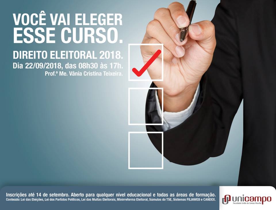 Faculdade Unicampo abre inscrições para o curso de Direito Eleitoral
