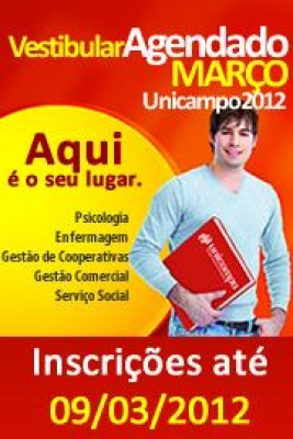 Unicampo: Vestibular agendado segue até 13 de março