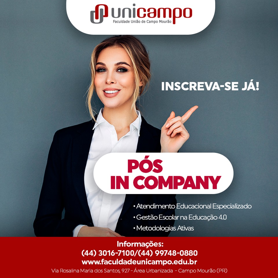 Faculdade Unicampo abre inscrições para Pós-Graduação in Company