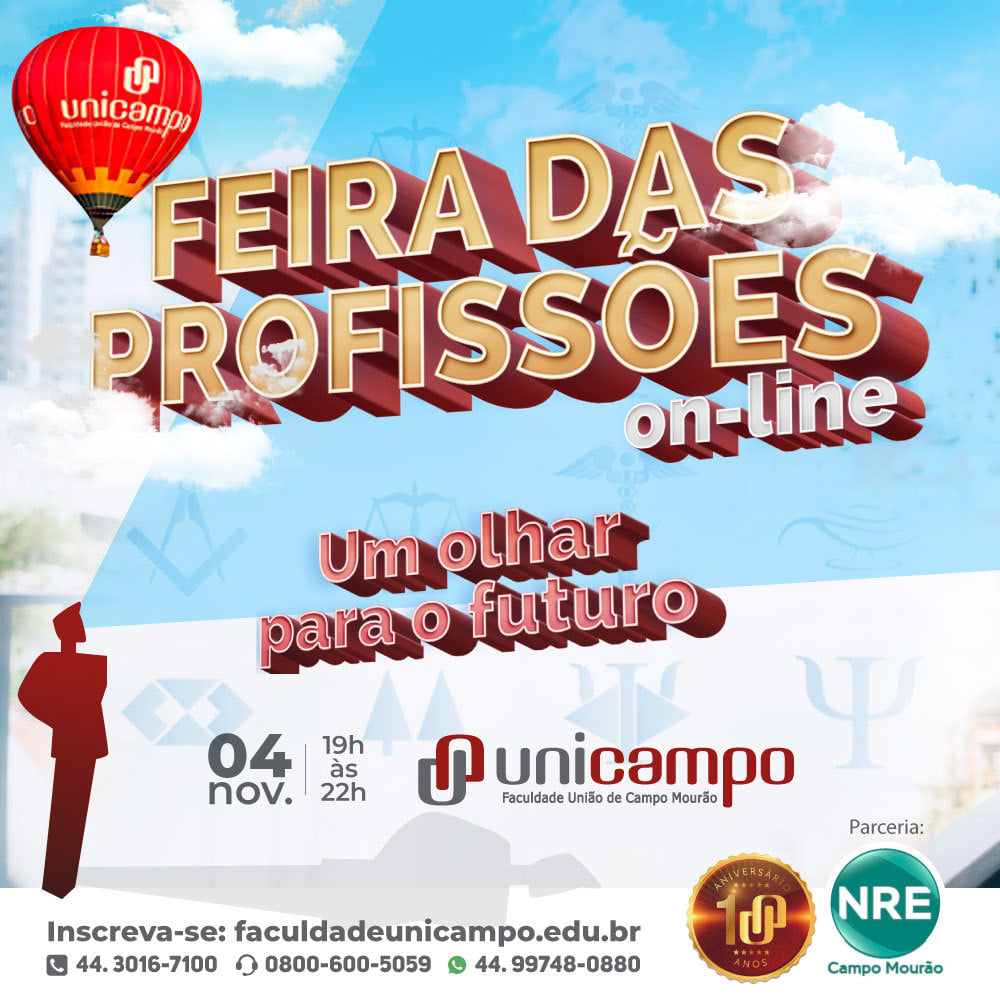 Feira das Profissões online da Faculdade Unicampo