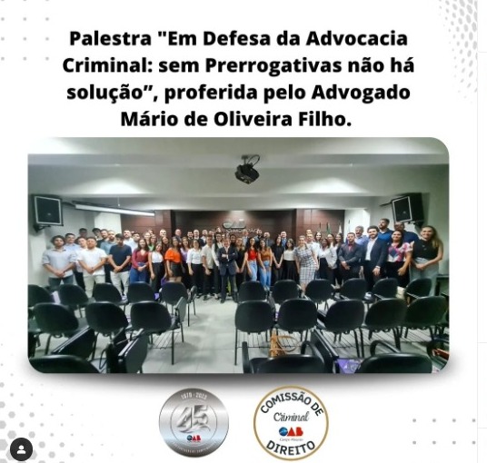 Alunos da Faculdade Unicampo participaram na noite desta terça-feira dia 11 de abril, da palestra “Em Defesa da Advocacia Criminal: sem Prerrogativas 