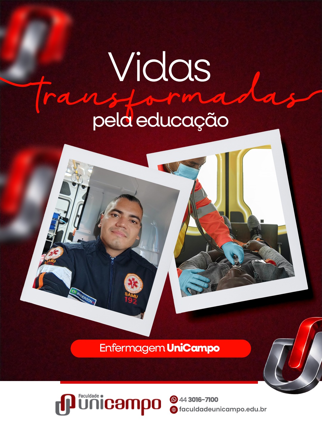 Vidas Transformadas pela Educação: Ao cuidar do pai com câncer, vigilante desperta vocação pela Enfermagem.