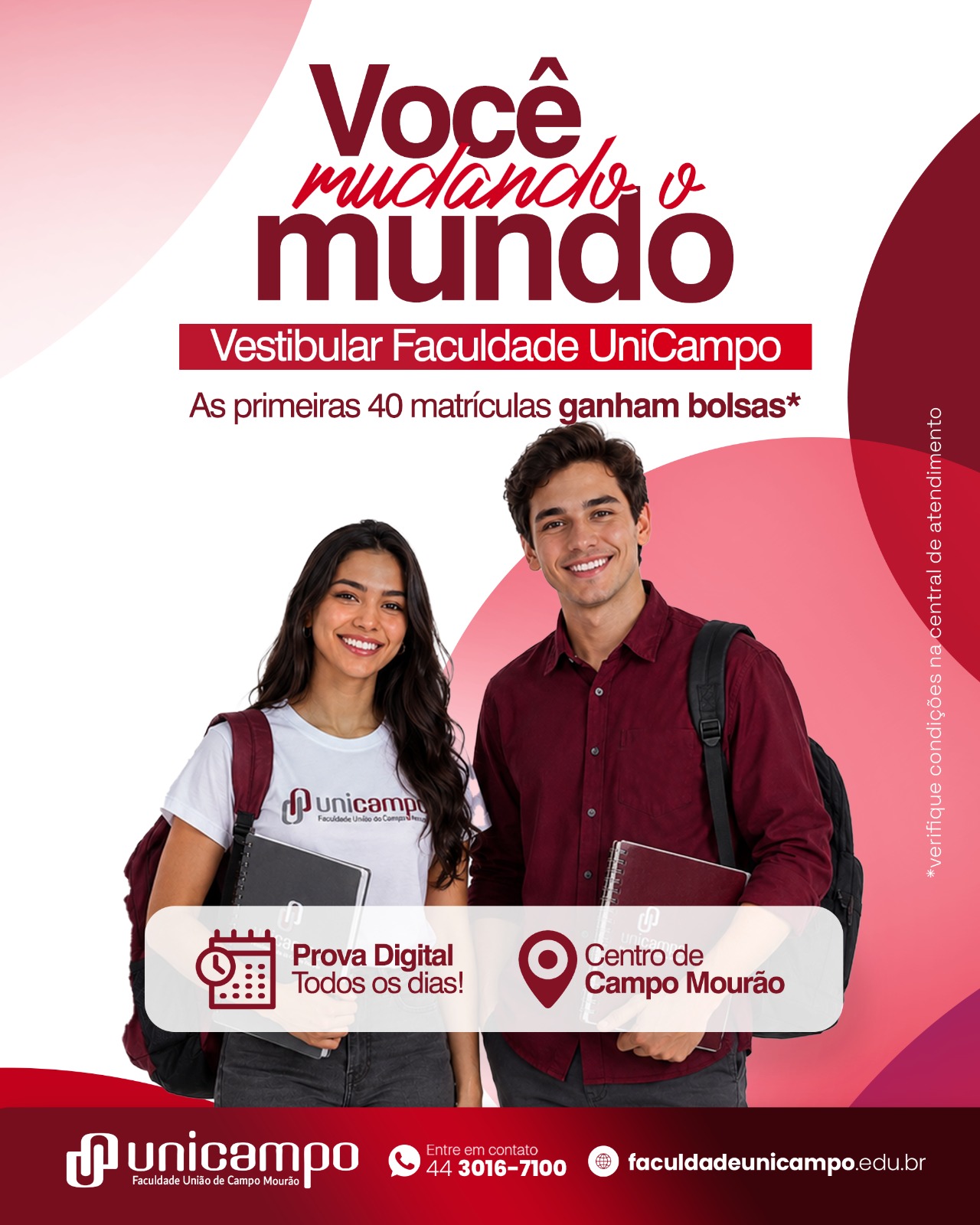 Vestibular 2027/1: Faculdade Unicampo abre inscrições para novos acadêmicos