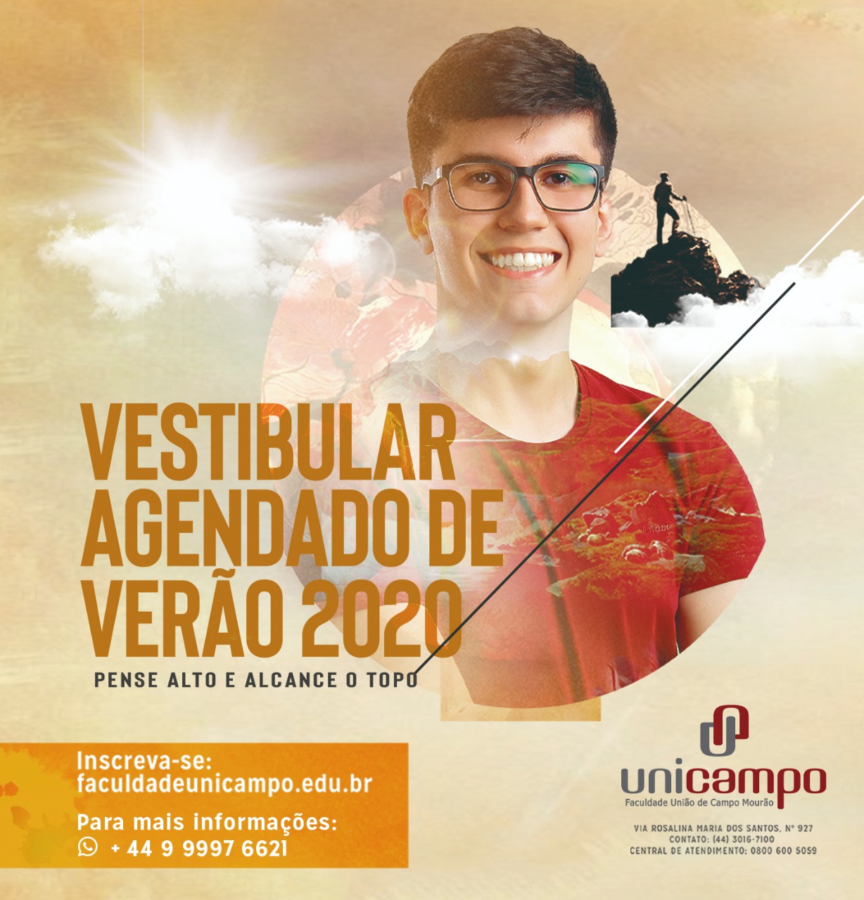 Inscrições abertas para o Vestibular Agendado da Faculdade Unicampo