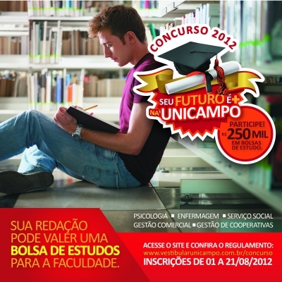 Unicampo lança  concurso de redação que premia com bolsas de estudos 