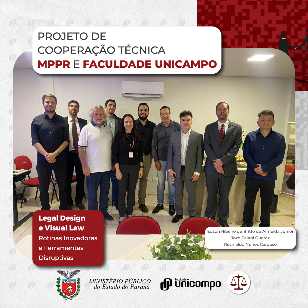 Entrega de Projeto do Curso de Direito para o Ministério Público do Estado do Paraná (MPPR)